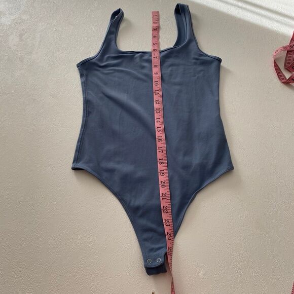 Abercrombie & Fitch Soft A&F Collection Bodysuit Women’s Small Blue Scoop Neck - Picture 6 of 6